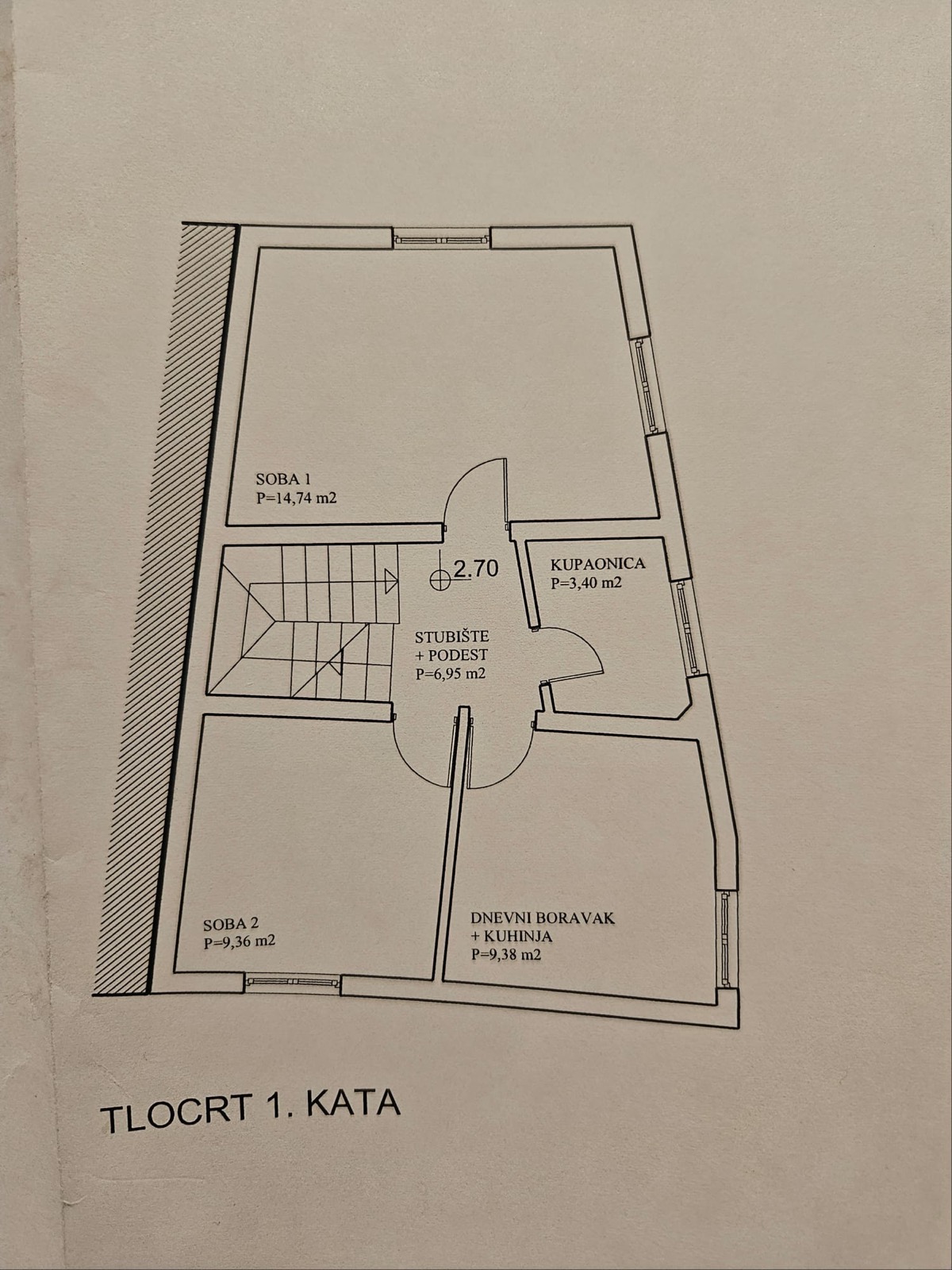 Tlocrt prvog kata
